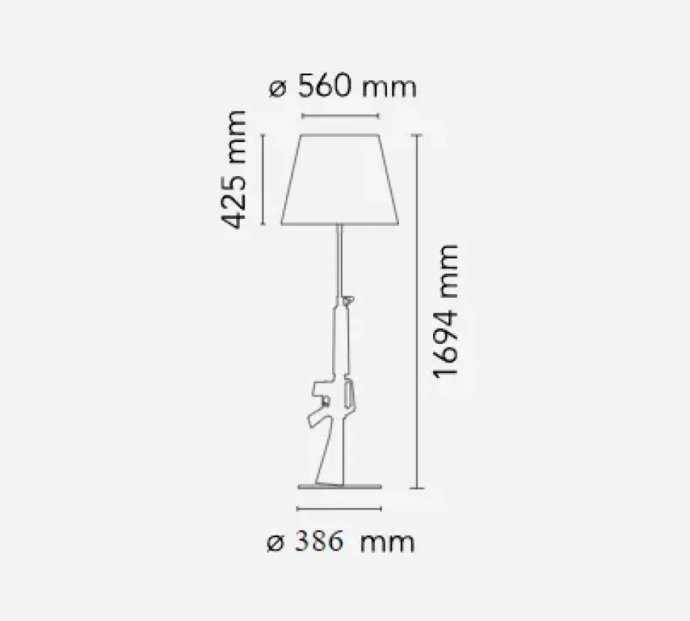 Lampada da terra Guns lounge gun terra Flos a prezzo Outlet