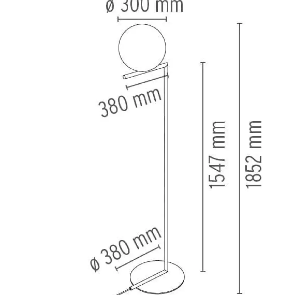 Lampada da terra Ic f2 floor Flos a prezzo Outlet