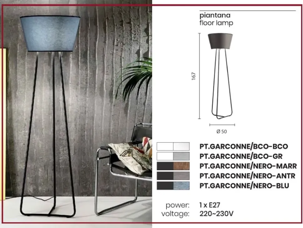 Lampada da terra stile Design Garconne Ondaluce a prezzi convenienti