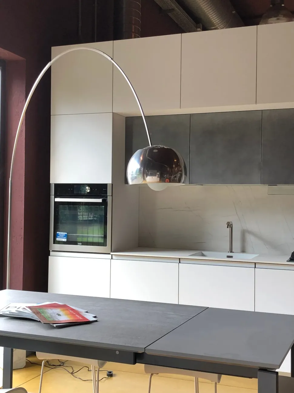 Lampada da terra stile Design Arco castiglioni (replica) Sigerico a prezzi outlet