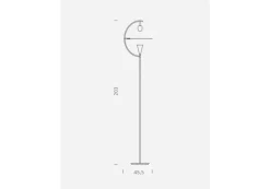 Lampada da terra stile Design Newton floor Nemo con forte sconto