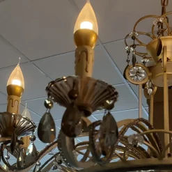 Lampada Dialma brown Lampadaio classico a 15 luci a PREZZI OUTLET