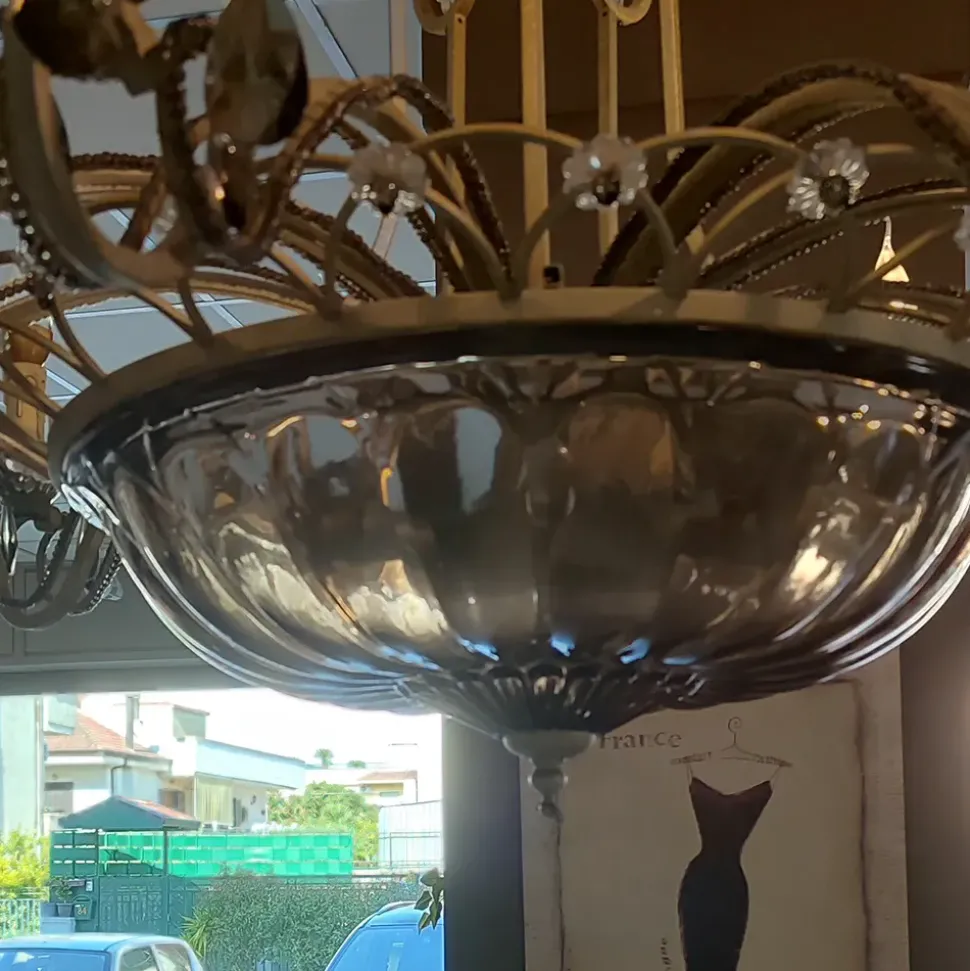 Lampada Dialma brown Lampadaio classico a 15 luci a PREZZI OUTLET