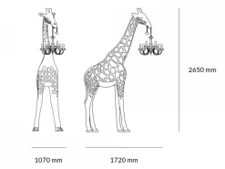 Lampada Giraffe in love design bianco Artigianale in OFFERTA OUTLET