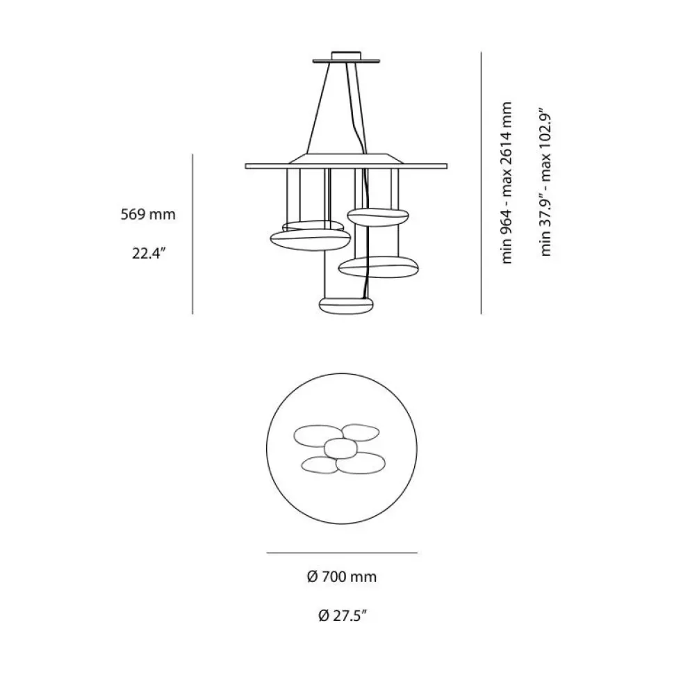 Lampada Mercury mini led 29w Collezione esclusiva in OFFERTA OUTLET