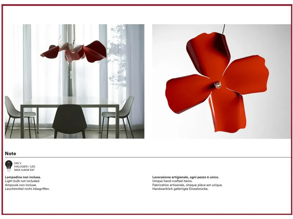 Lampada Papavero raggiante rag 9 Opinion ciatti in OFFERTA OUTLET