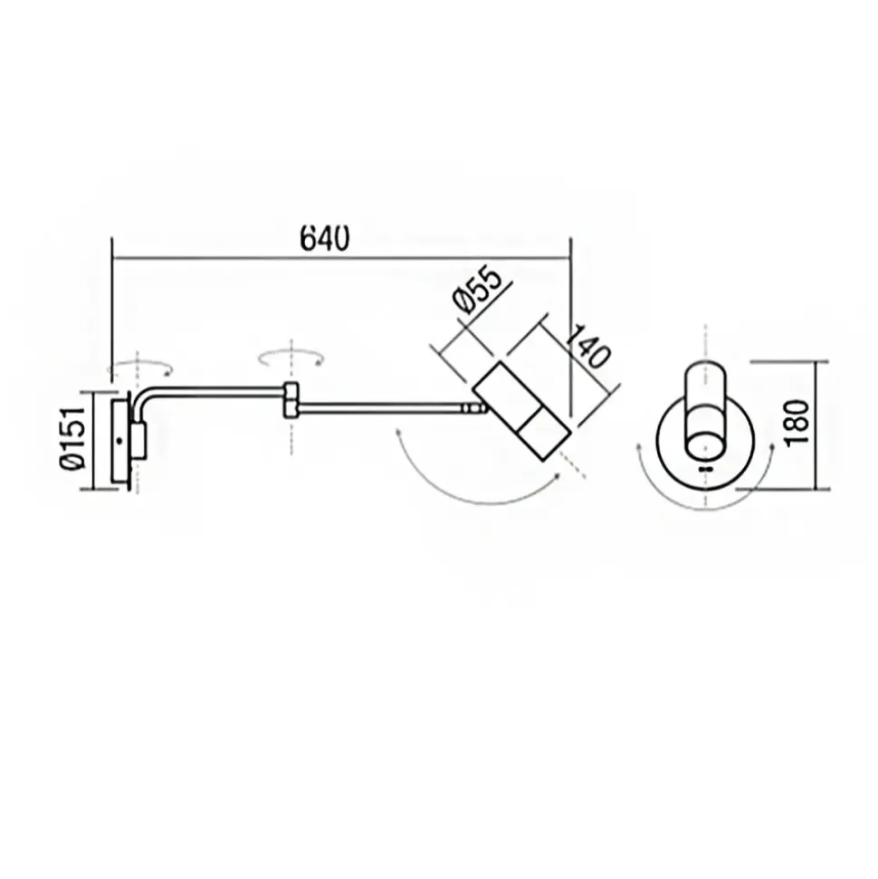 Lampada Pivot redo applique led orientabile Collezione esclusiva in OFFERTA OUTLET