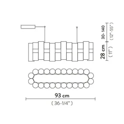 Lampada Slamp La lollo 100 linear sospensione led a PREZZI OUTLET