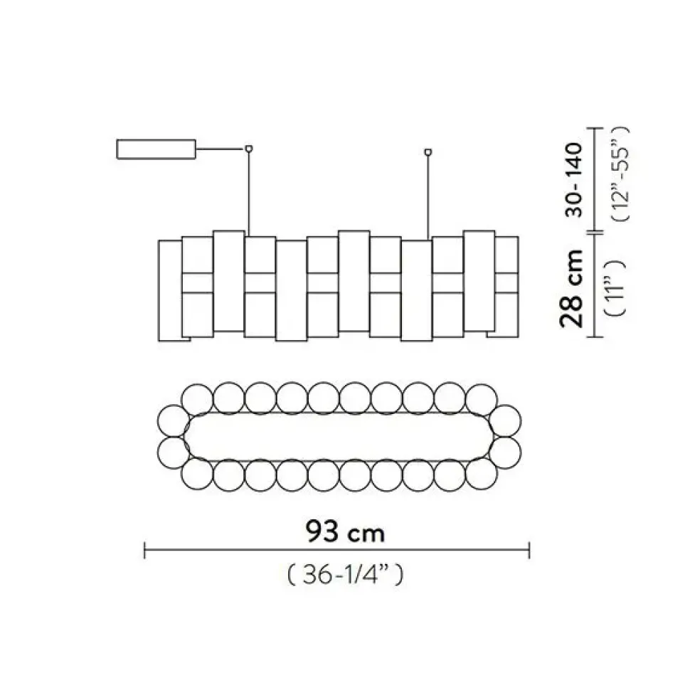 Lampada Slamp La lollo 100 linear sospensione led a PREZZI OUTLET