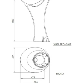 Lavabo in Solid surface modello Hilton next 01 a marchio Mastella a prezzi outlet