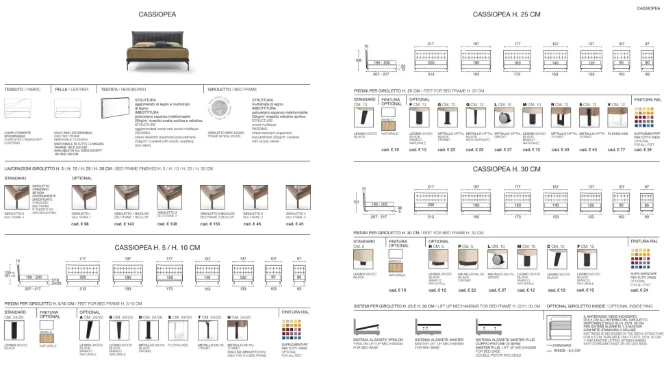 LETTO Cassiopea * Rosini in OFFERTA OUTLET - 30%
