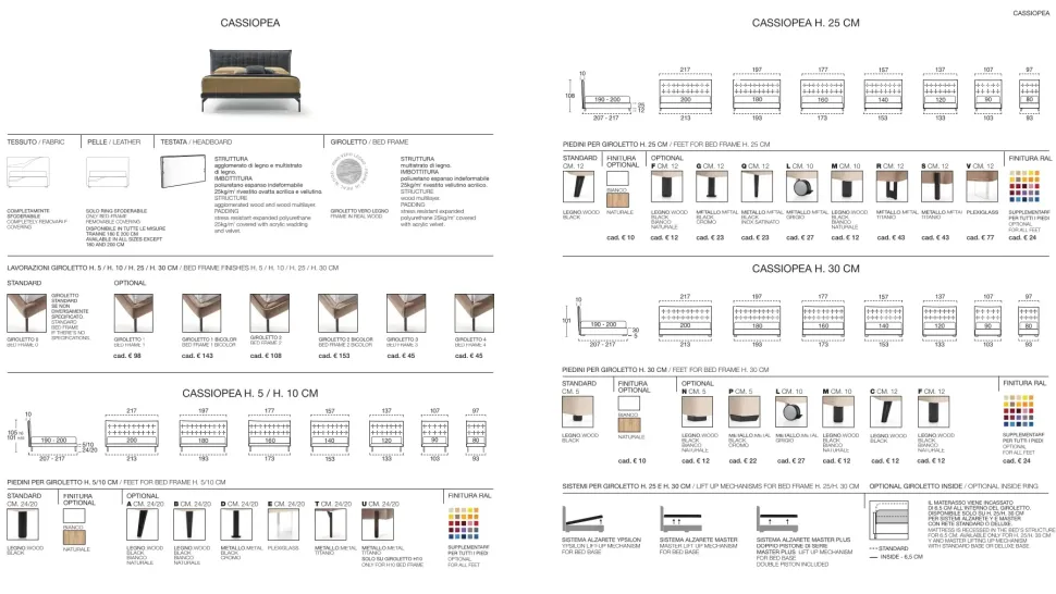 Letto Cassiopea di Rosini scontato del 30%