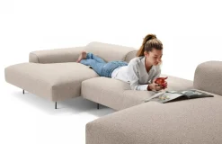 Letto con penisola Limitless Felis in Tessuto a 4388€