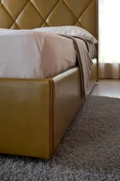 Letto design con contenitore Letto in pelle con contenitore Md work a prezzo scontato