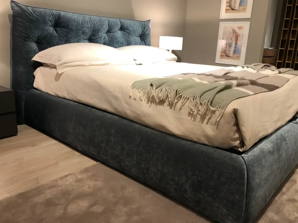 Letto design con contenitore Impunto Pianca a prezzo scontato