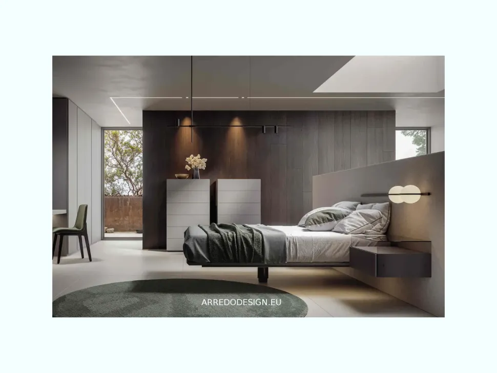 Letto design con giroletto Cloud Veneran a prezzo scontato