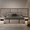 Letto design con giroletto Letto luxury maxi acciaio velluto Md work a prezzo ribassato