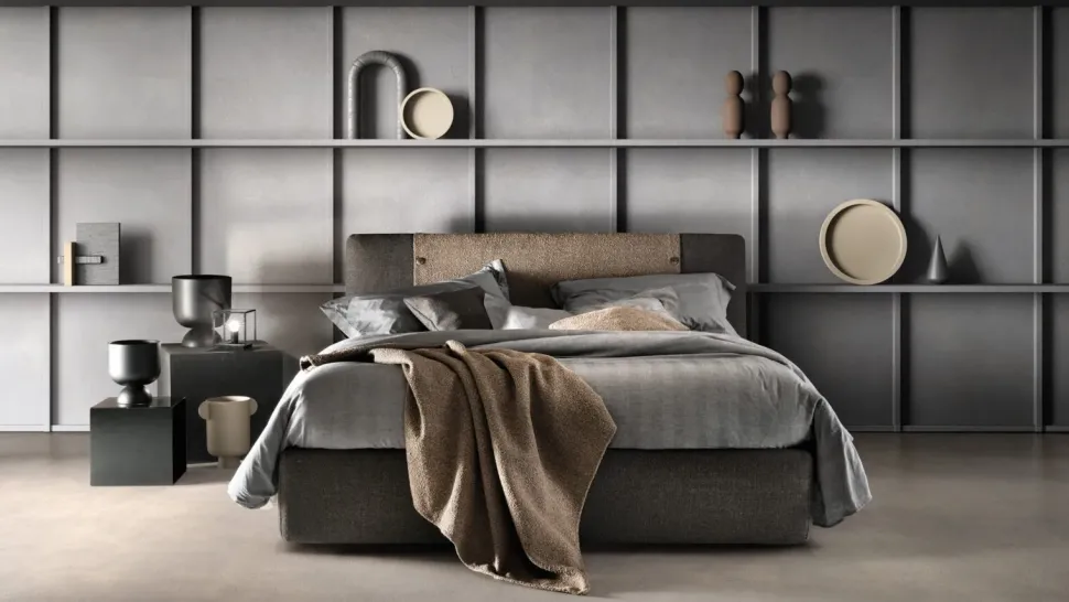 Letto design con piedini Button Bside a prezzo scontato