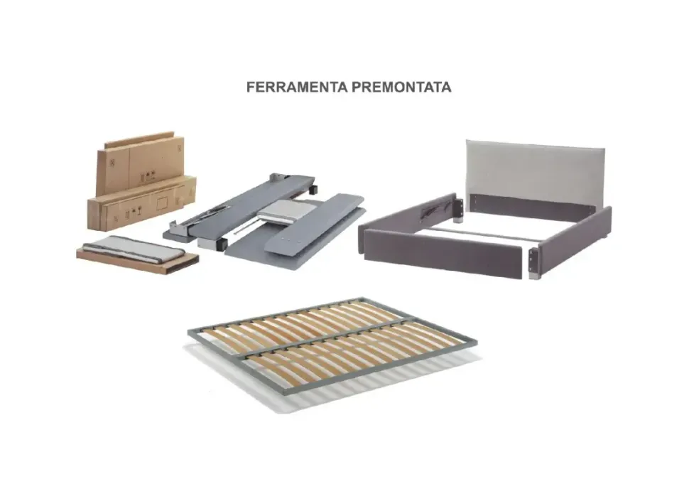 Letto design con piedini Button Bside a prezzo scontato