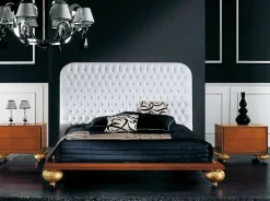 Letto design con piedini Modello milano-roma Artigianale a prezzo ribassato