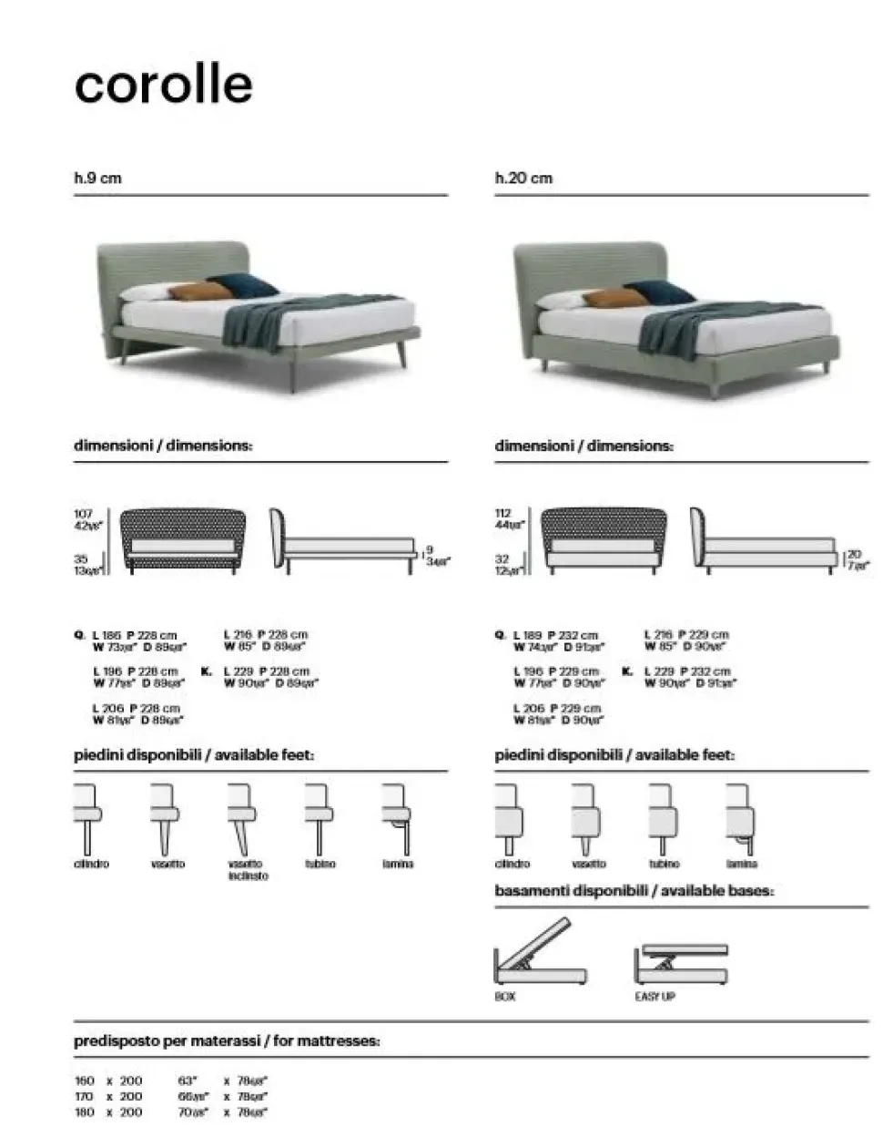 Letto design Corolle Bolzan con un ribasso del 28%