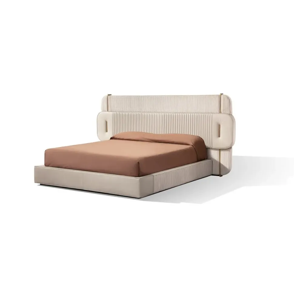 Letto design Luxury pelle e ottone Md work con un ribasso esclusivo