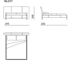 Letto design Nick Molteni & c con uno sconto del 50%