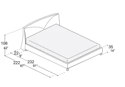 LETTO Doppio contenitore luxury pelle vari colori  Md work SCONTATO