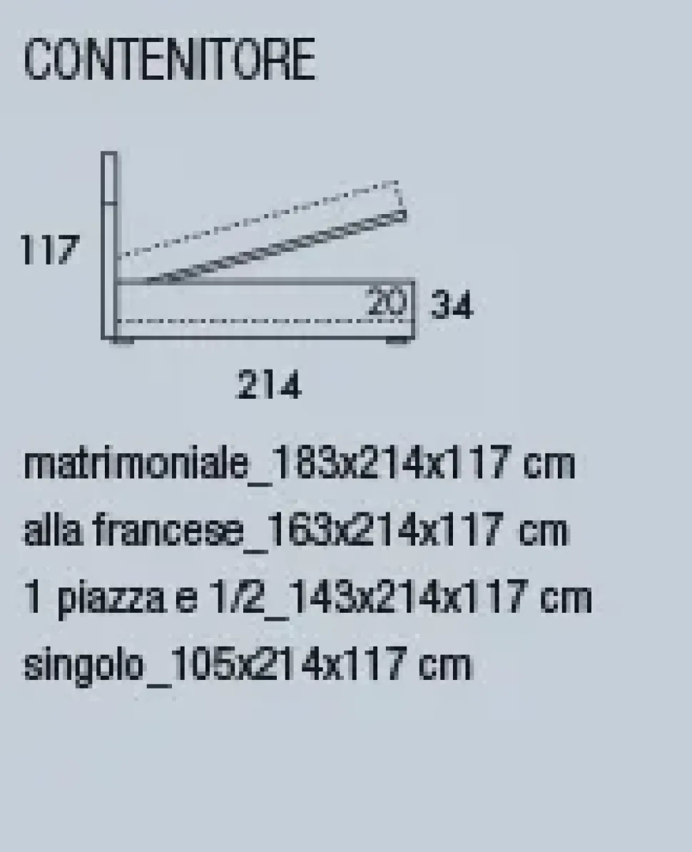 LETTO Giada Nefi a PREZZI OUTLET