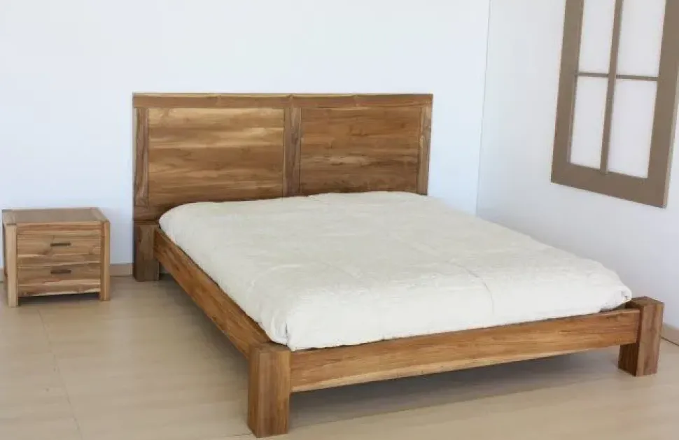 LETTO Golan teak Outlet etnico in OFFERTA OUTLET - 53%