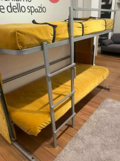 Letto imbottito a scomparsa Doc divano letto a castello Clei a prezzo ribassato