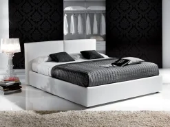 Letto imbottito con contenitore Porto Artigianale a prezzo ribassato