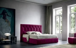 Letto imbottito con contenitore Hamilton Felis a prezzo scontato