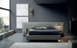 Letto imbottito con contenitore 200 x 200 Artigianale a prezzo ribassato