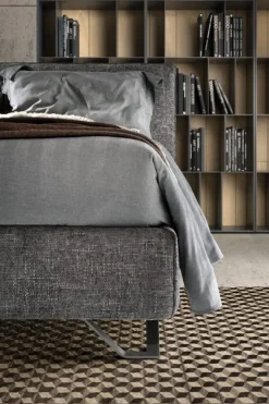 Letto imbottito con contenitore Charlie Artigianale a prezzo ribassato