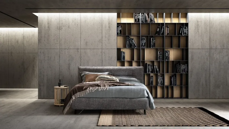 Letto imbottito con contenitore Charlie Artigianale a prezzo ribassato