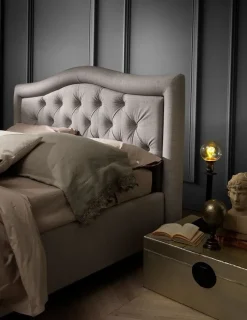 Letto imbottito con contenitore Nabucco Artigiana letti a prezzo ribassato