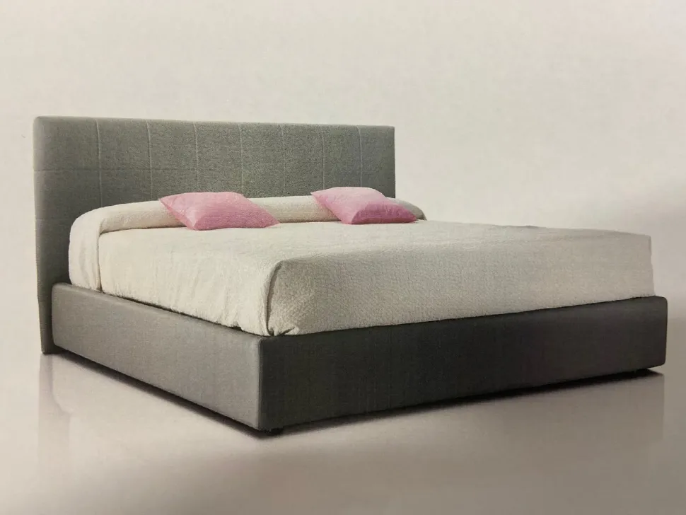 Letto imbottito con contenitore Dotty Collezione esclusiva a prezzo ribassato