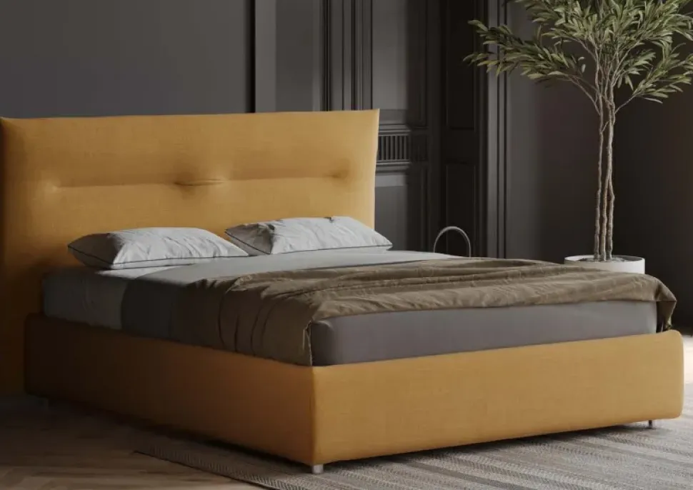 Letto imbottito con contenitore Ken Divaletti a prezzo ribassato