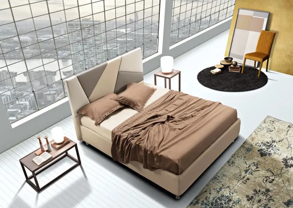 Letto imbottito con contenitore Plot Artigianaletti a prezzo ribassato