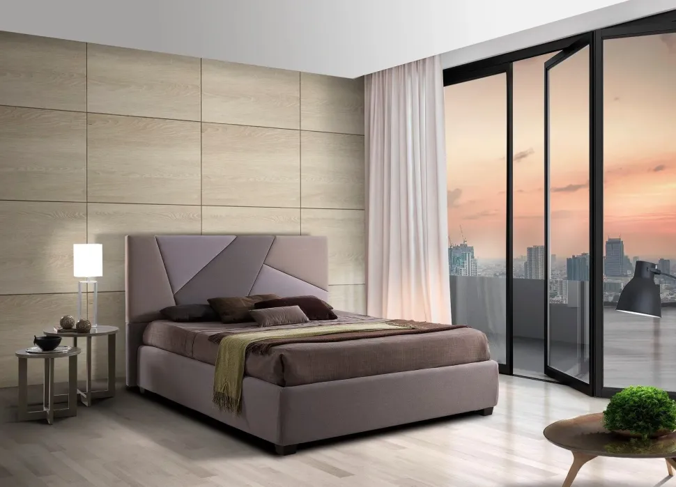 Letto imbottito con contenitore Plot Artigianaletti a prezzo ribassato