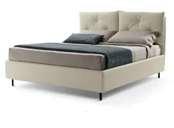 Letto imbottito con contenitore Francisco pronta consegna Md work a prezzo scontato