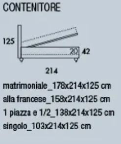 Letto imbottito con contenitore Argentum Youdecor a prezzo scontato