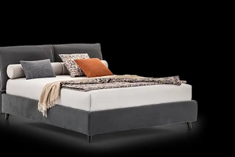 Letto imbottito con contenitore River V&nice a prezzo ribassato