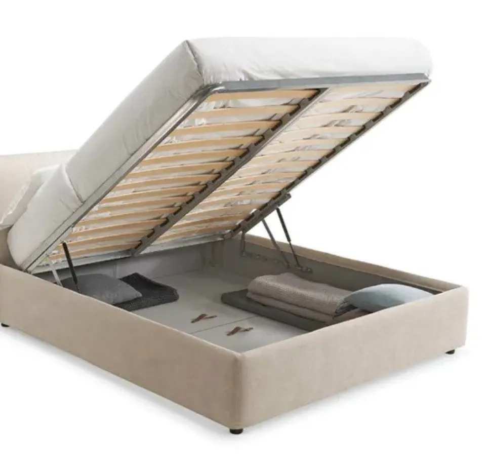 Letto imbottito con contenitore Arata Rosini a prezzo scontato
