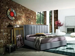 Letto imbottito con contenitore Navajo alto Artigiana letti a prezzo ribassato