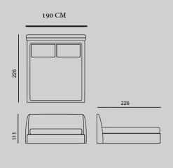 Letto imbottito con contenitore Letto moderno news 2020  Md work a prezzo ribassato
