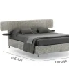 Letto imbottito con contenitore Berge' V&nice a prezzo scontato