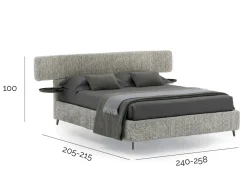 Letto imbottito con contenitore Berge' V&nice a prezzo scontato
