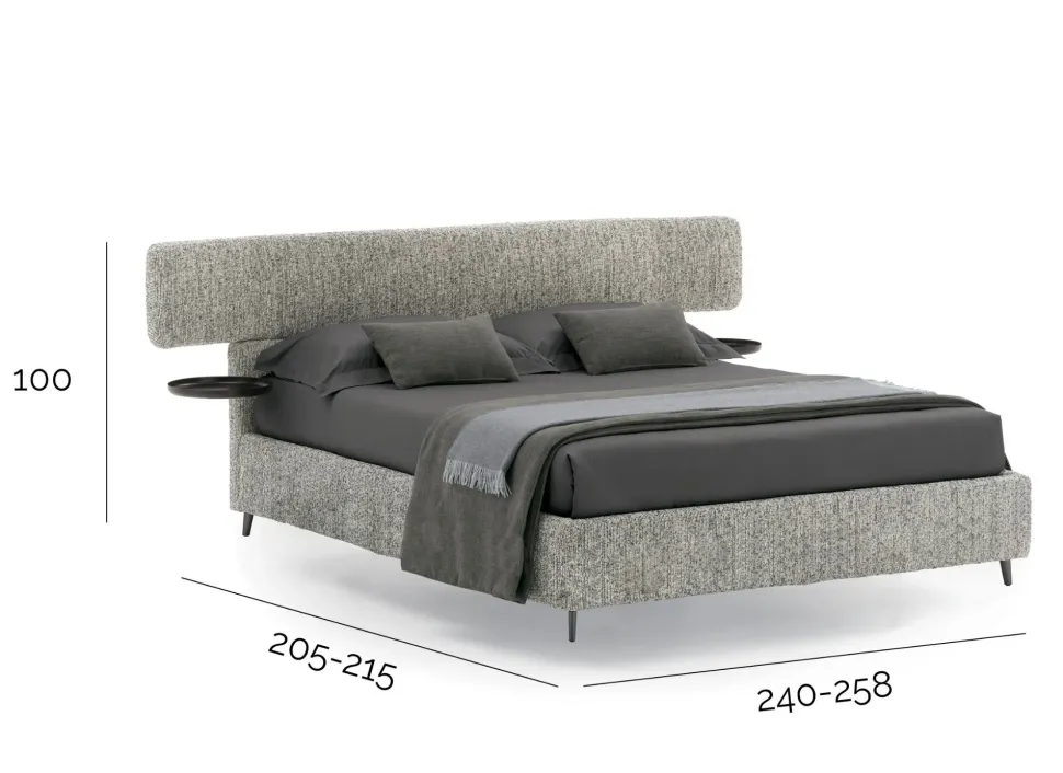 Letto imbottito con contenitore Berge' V&nice a prezzo scontato